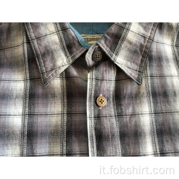 Camicia uomo in Tessuto 100% Cotone Tinto in filo